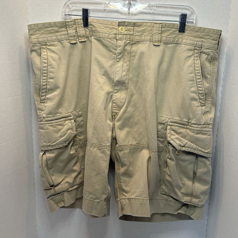 Vintage Polo Ralph Lauren Paratrooper Cargo Shorts Mens Sz 40 Beige 100% Cotton